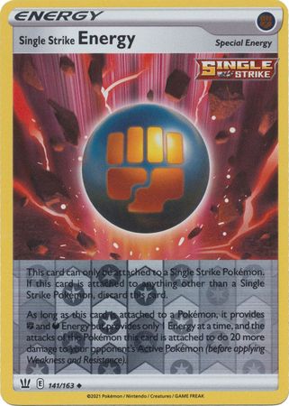 Single Strike Energy 141/163 Reverse Holo | Battle Styles | Pokemon Card