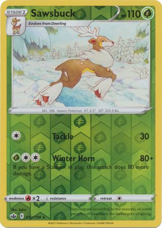 Sawsbuck 12/198 Reverse Holo | Chilling Reign | Pokemon Card