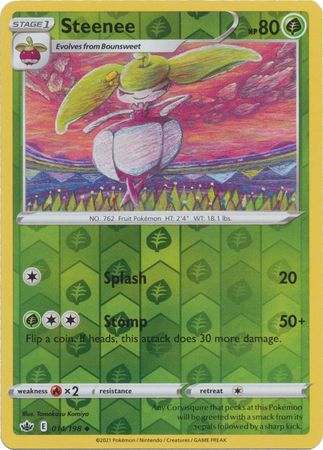 Steenee 14/198 Reverse Holo | Chilling Reign | Pokemon Card