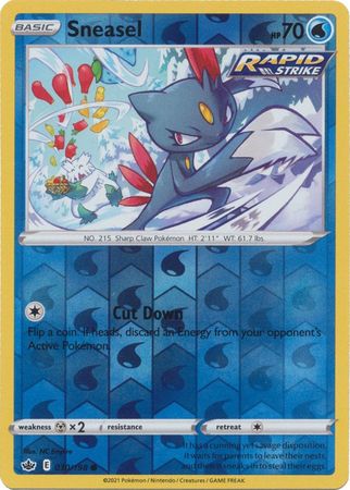 Sneasel 30/198 Reverse Holo | Chilling Reign | Pokemon Card