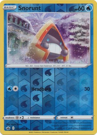 Snorunt 35/198 Reverse Holo | Chilling Reign | Pokemon Card