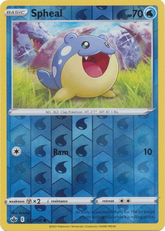 Spheal 37/198 Reverse Holo | Chilling Reign | Pokemon Card