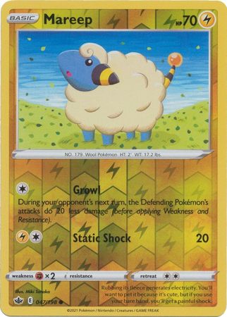 Mareep 47/198 Reverse Holo | Chilling Reign | Pokemon Card