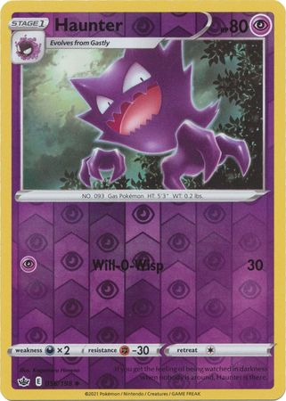 Haunter 56/198 Reverse Holo | Chilling Reign | Pokemon Card