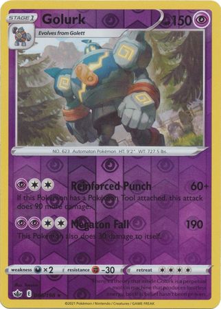 Golurk 66/198 Reverse Holo | Chilling Reign | Pokemon Card