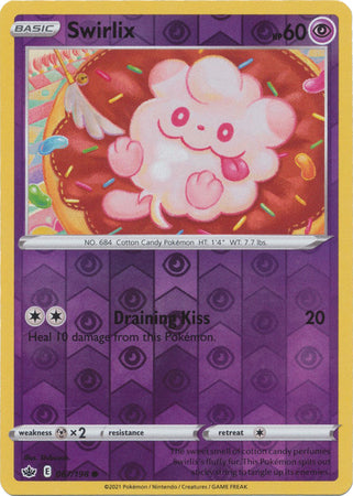 Swirlix 67/198 Reverse Holo | Chilling Reign | Pokemon Card