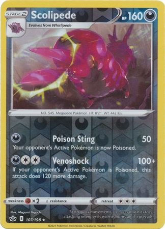 Scolipede 107/198 Reverse Holo | Chilling Reign | Pokemon Card