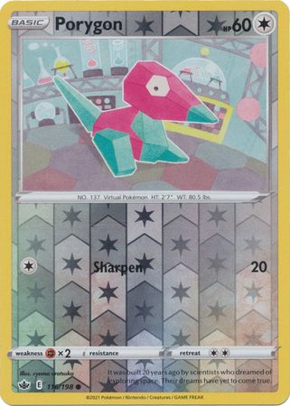 Porygon 116/198 Reverse Holo | Chilling Reign | Pokemon Card