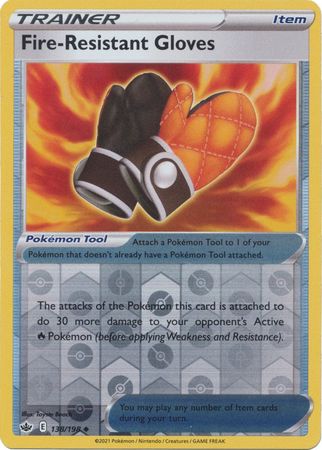 Fire-Resistant Gloves 138/198 Reverse Holo | Chilling Reign | Pokemon Card