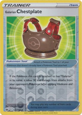 Galarian Chestplate 141/198 Reverse Holo | Chilling Reign | Pokemon Card