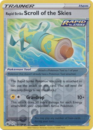 Rapid Strike Scroll of the Skies 151/198 Reverse Holo | Chilling Reign | Pokemon Card