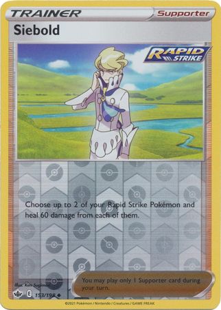 Siebold 153/198 Reverse Holo | Chilling Reign | Pokemon Card