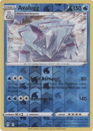 Avalugg 45/203 Reverse Holo | Evolving Skies | Pokemon Card