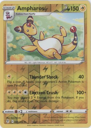 Ampharos 56/203 Reverse Holo | Evolving Skies | Pokemon Card