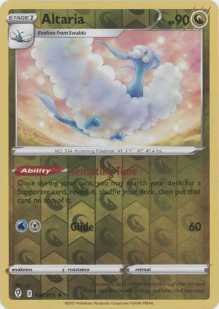 Altaria 106/203 Reverse Holo | Evolving Skies | Pokemon Card