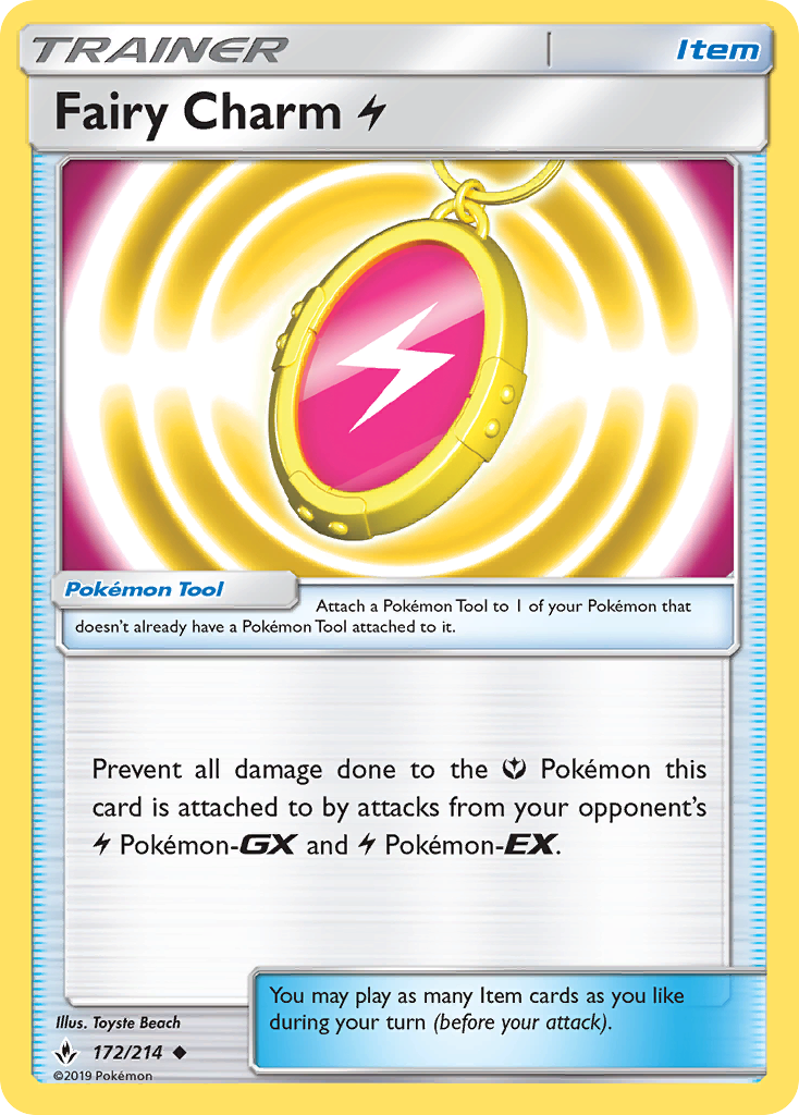 Fairy Charm Lightning 172/214 Uncommon | Unbroken Bonds | Pokemon Card