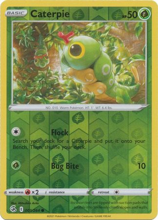 Caterpie 1/264 Reverse Holo | Fusion Strike | Pokemon Card