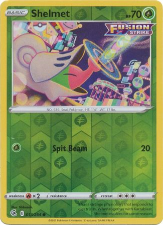 Shelmet 13/264 Reverse Holo | Fusion Strike | Pokemon Card