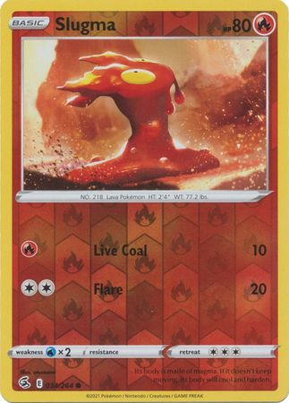 Slugma 34/264 Reverse Holo | Fusion Strike | Pokemon Card