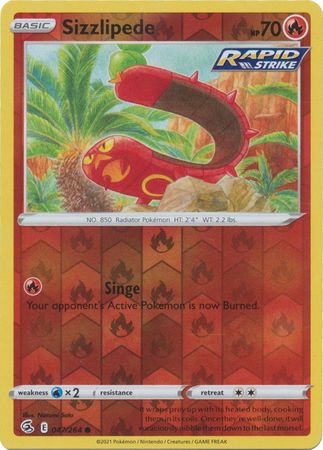 Sizzlipede 47/264 Reverse Holo | Fusion Strike | Pokemon Card