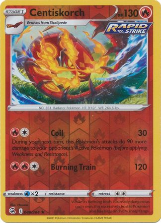 Centiskorch 48/264 Reverse Holo | Fusion Strike | Pokemon Card