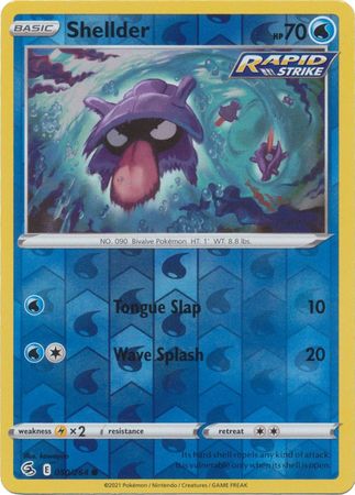 Shellder 50/264 Reverse Holo | Fusion Strike | Pokemon Card