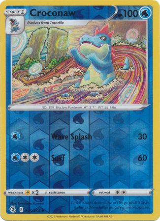 Croconaw 56/264 Reverse Holo | Fusion Strike | Pokemon Card