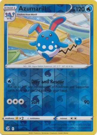 Azumarill 59/264 Reverse Holo | Fusion Strike | Pokemon Card