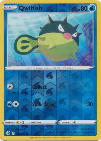 Qwilfish 60/264 Reverse Holo | Fusion Strike | Pokemon Card