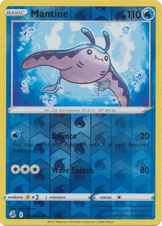 Mantine 61/264 Reverse Holo | Fusion Strike | Pokemon Card