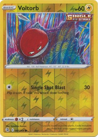 Voltorb 87/264 Reverse Holo | Fusion Strike | Pokemon Card