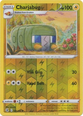 Charjabug 100/264 Reverse Holo | Fusion Strike | Pokemon Card