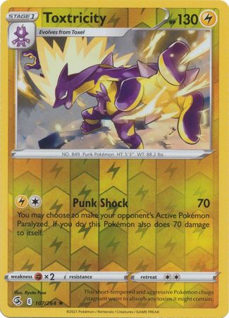 Toxtricity 107/264 Reverse Holo | Fusion Strike | Pokemon Card