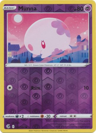 Munna 121/264 Reverse Holo | Fusion Strike | Pokemon Card