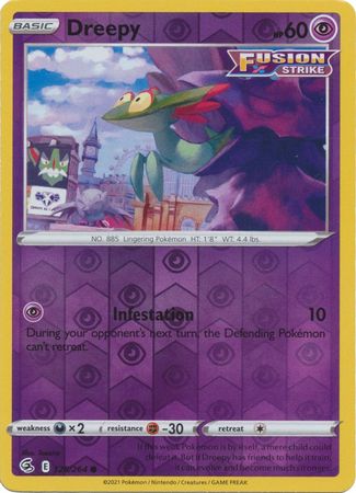 Dreepy 128/264 Reverse Holo | Fusion Strike | Pokemon Card