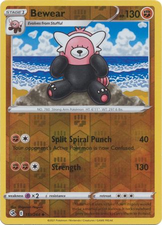 Bewear 151/264 Reverse Holo | Fusion Strike | Pokemon Card