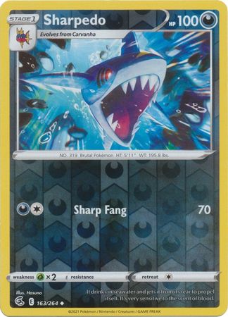 Sharpedo 163/264 Reverse Holo | Fusion Strike | Pokemon Card