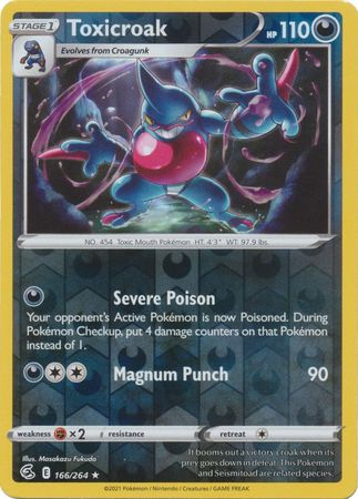 Toxicroak 166/264 Reverse Holo | Fusion Strike | Pokemon Card