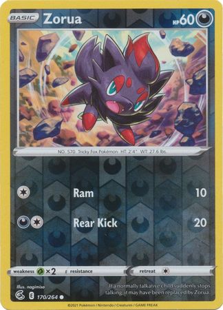 Zorua 170/264 Reverse Holo | Fusion Strike | Pokemon Card