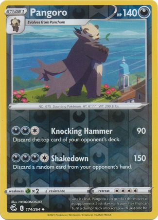 Pangoro 174/264 Reverse Holo | Fusion Strike | Pokemon Card