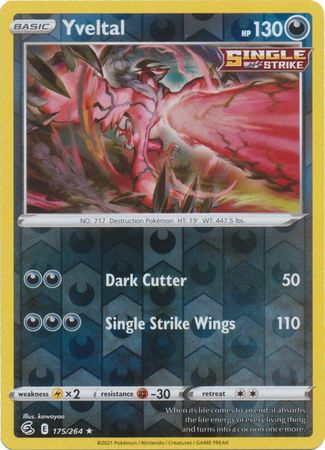 Yveltal 175/264 Reverse Holo | Fusion Strike | Pokemon Card