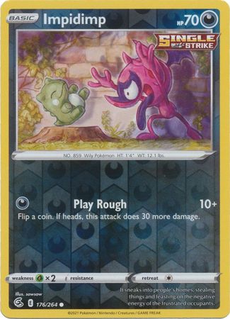 Impidimp 176/264 Reverse Holo | Fusion Strike | Pokemon Card