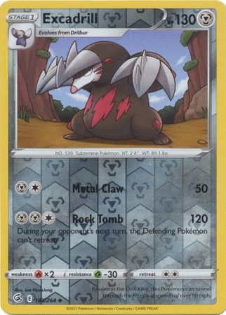 Excadrill 183/264 Reverse Holo | Fusion Strike | Pokemon Card