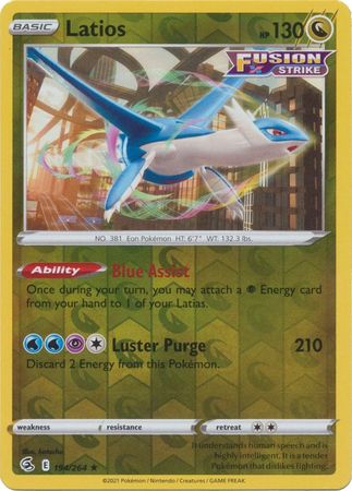 Latios 194/264 Reverse Holo | Fusion Strike | Pokemon Card