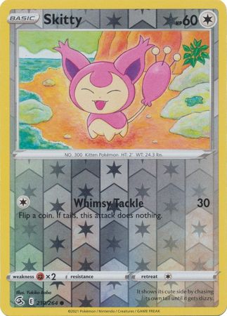 Skitty 210/264 Reverse Holo | Fusion Strike | Pokemon Card