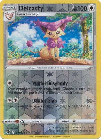 Delcatty 211/264 Reverse Holo | Fusion Strike | Pokemon Card