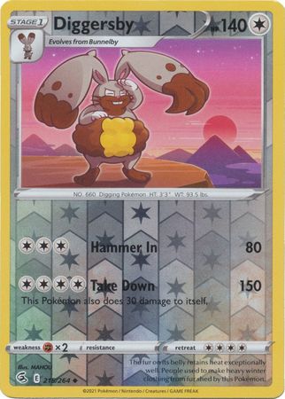 Diggersby 215/264 Reverse Holo | Fusion Strike | Pokemon Card