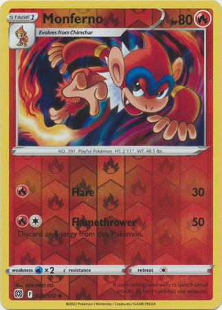 Monferno 25/172 Reverse Holo | Brilliant Stars | Pokemon Card