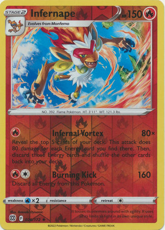 Infernape 26/172 Reverse Holo | Brilliant Stars | Pokemon Card