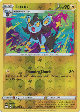 Luxio 50/172 Reverse Holo | Brilliant Stars | Pokemon Card